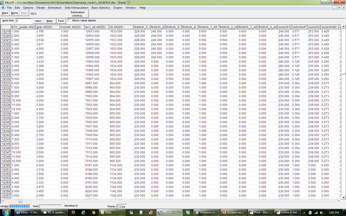 Bess Rose's data structure